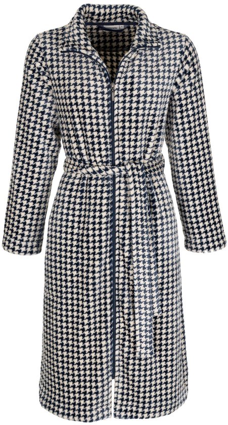 Dames fleece badjas met rits - Pied de Poule-s