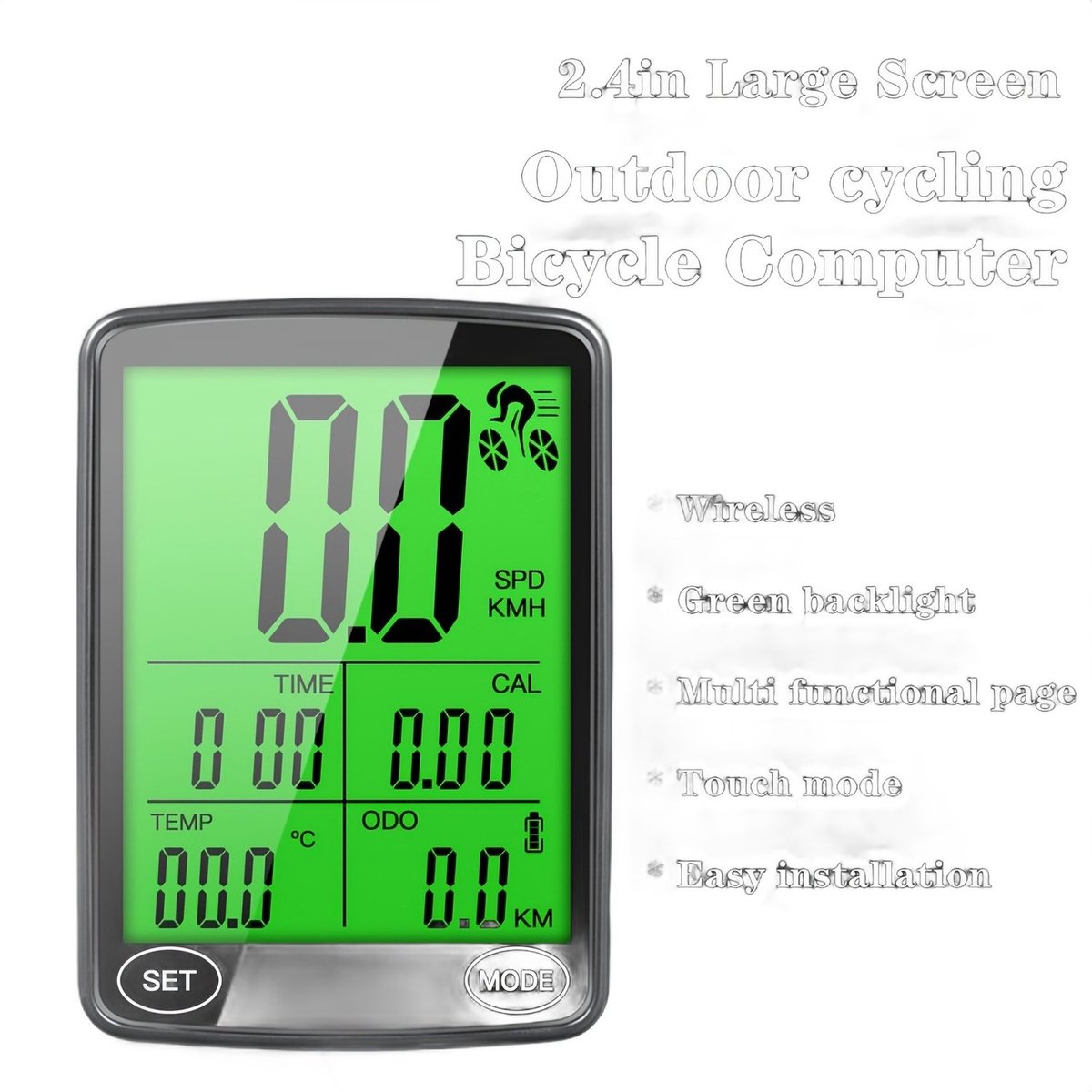 Currero Fatbike Scherm - LCD Display - Schermpje - E-Bike Accessoires - Elektrische Fiets - Dashboard - Snelheidsmeter - Kinderen & Volwassenen - Zwart