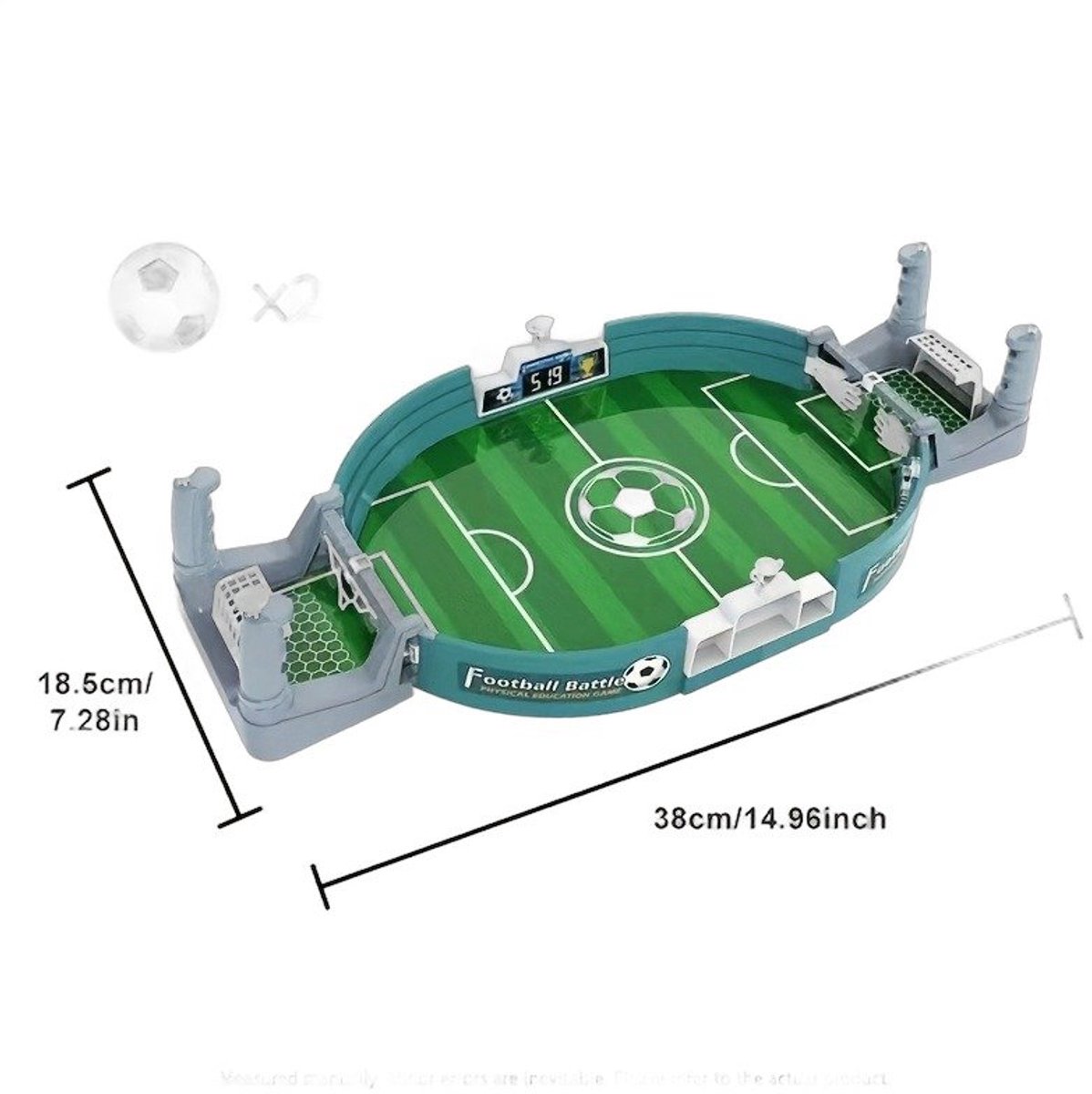 Currero Voetbalspel - Tafelvoetbal - Tafelvoetbalspel - Mini Voetbaltafel - Gezelschapsspel - Binnen en Buiten - Kinderen en Volwassenen - Voetbal