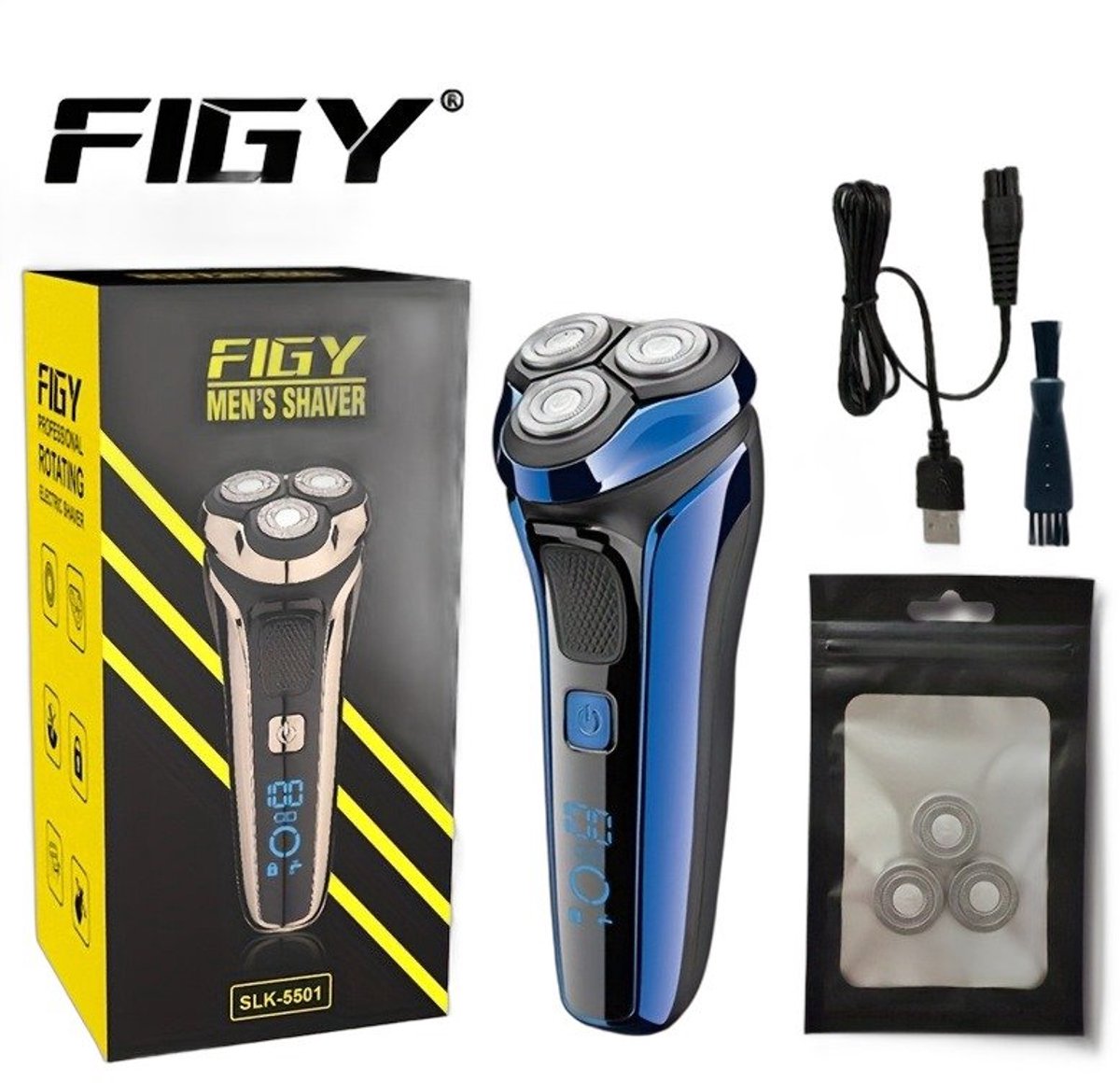 Currero Foil Shaver - Scheerapparaat Mannen - Hoofd Scheerapparaat - Head Shaver - Tondeuse met Trimmer - Lichaam en Baard - Oplaadbaar