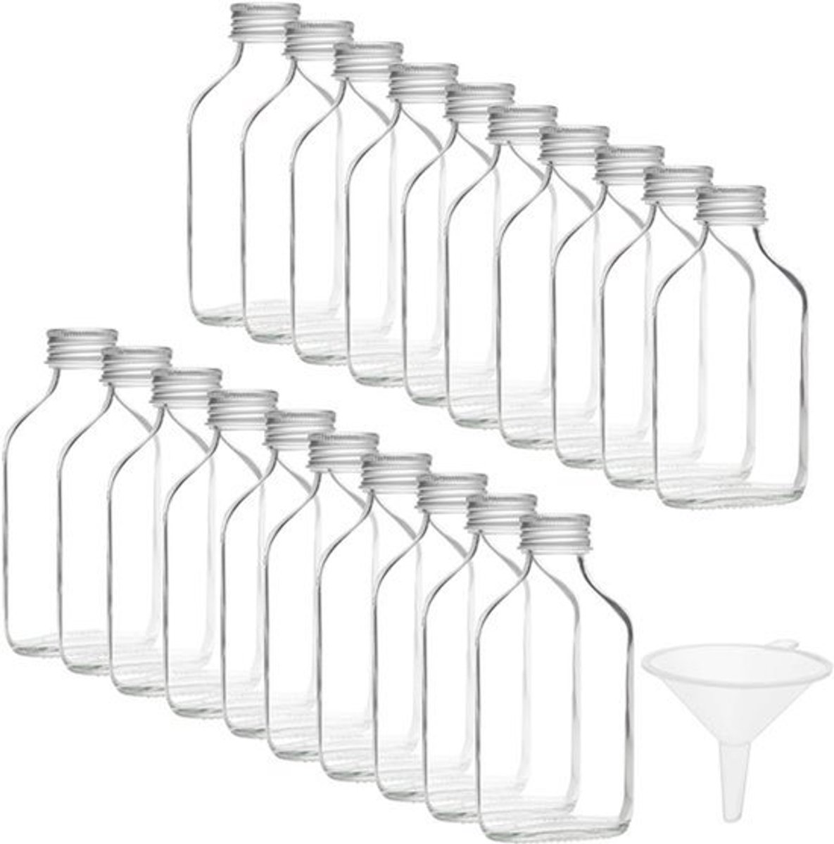 Allecto - Mini Liqueur Flessen - 100ml - Set van 20 - Glas - voor
