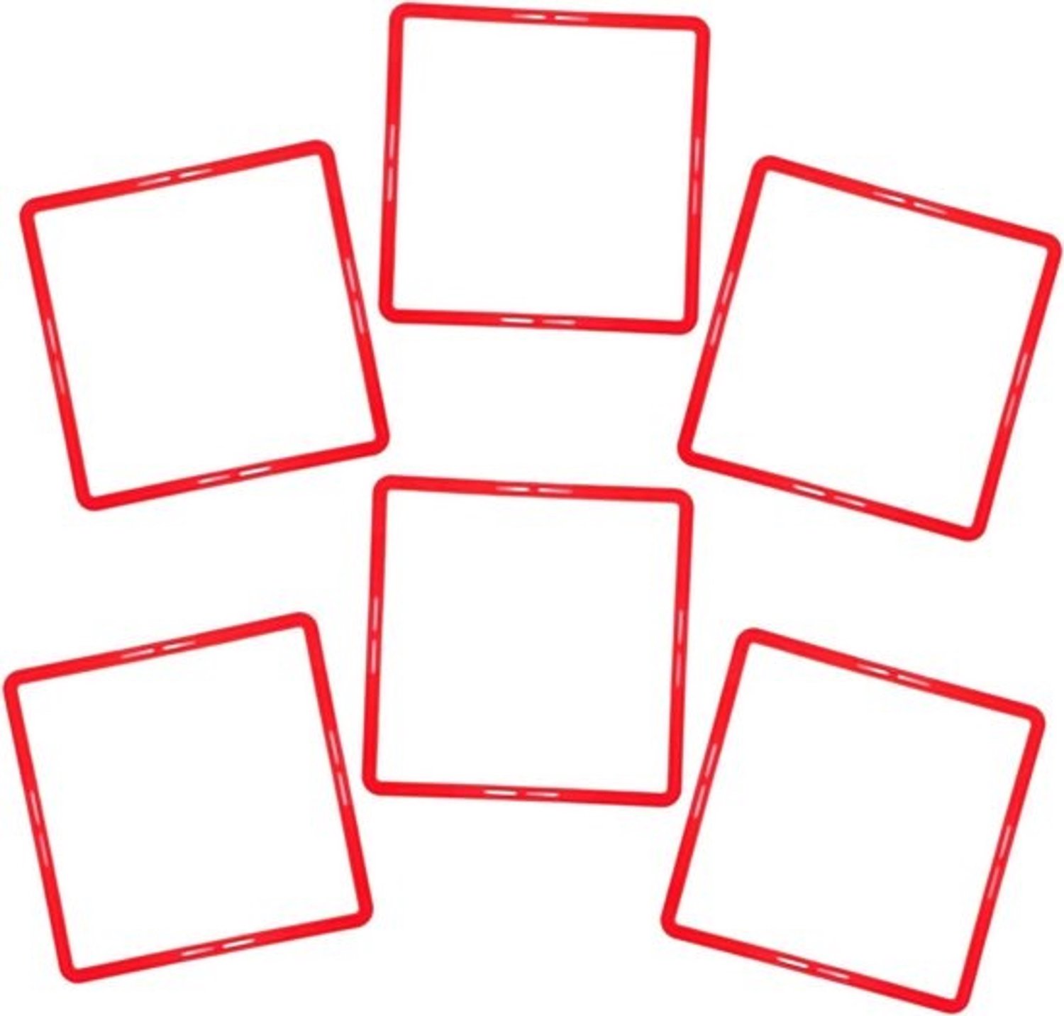 Agility Trainingsringen - Trainingscirkels Voetbal - Sportprestaties Verbeteren - Felgekleurd Zichtbaar - 43 cm - Rood