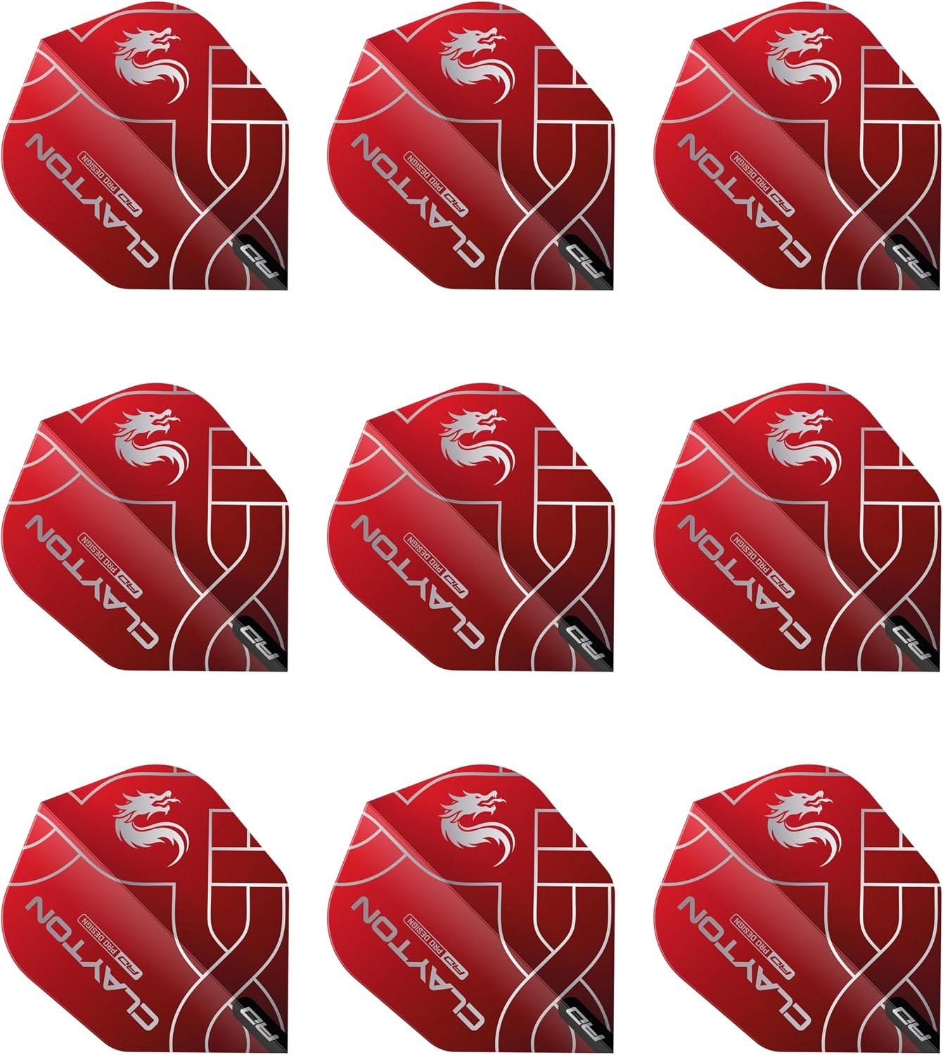 Red Dragon Dart Flights Hardcore No. 6 Extra Dik - 100 Micron - 3 Sets