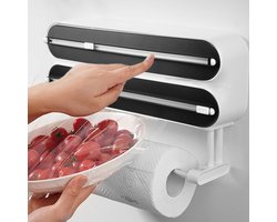 3-in-1 Keukenrolhouder met Foliesnijder & Magneet
