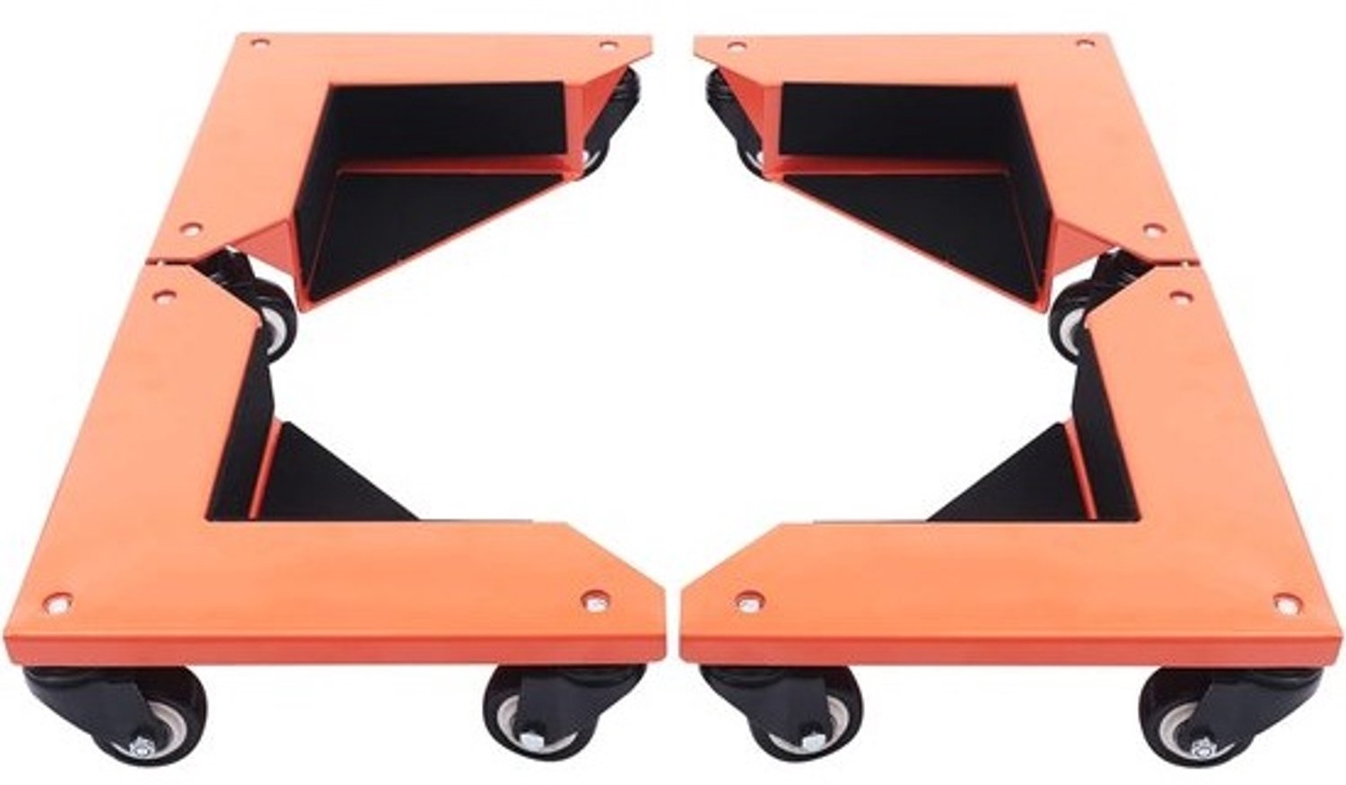 Meubelrollers Set - Verhuiswielen voor meubels - Meubels verplaatsen - Zwaar belastbaar - 650 kg - Oranje