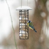 CJ Wildlife Vetbolhouder voor Vogels - Adelaide - Mezenbolhouder - Veilig eten voor Kleine Tuinvogels - Voor 4 vetbollen - Zwart / Zilver