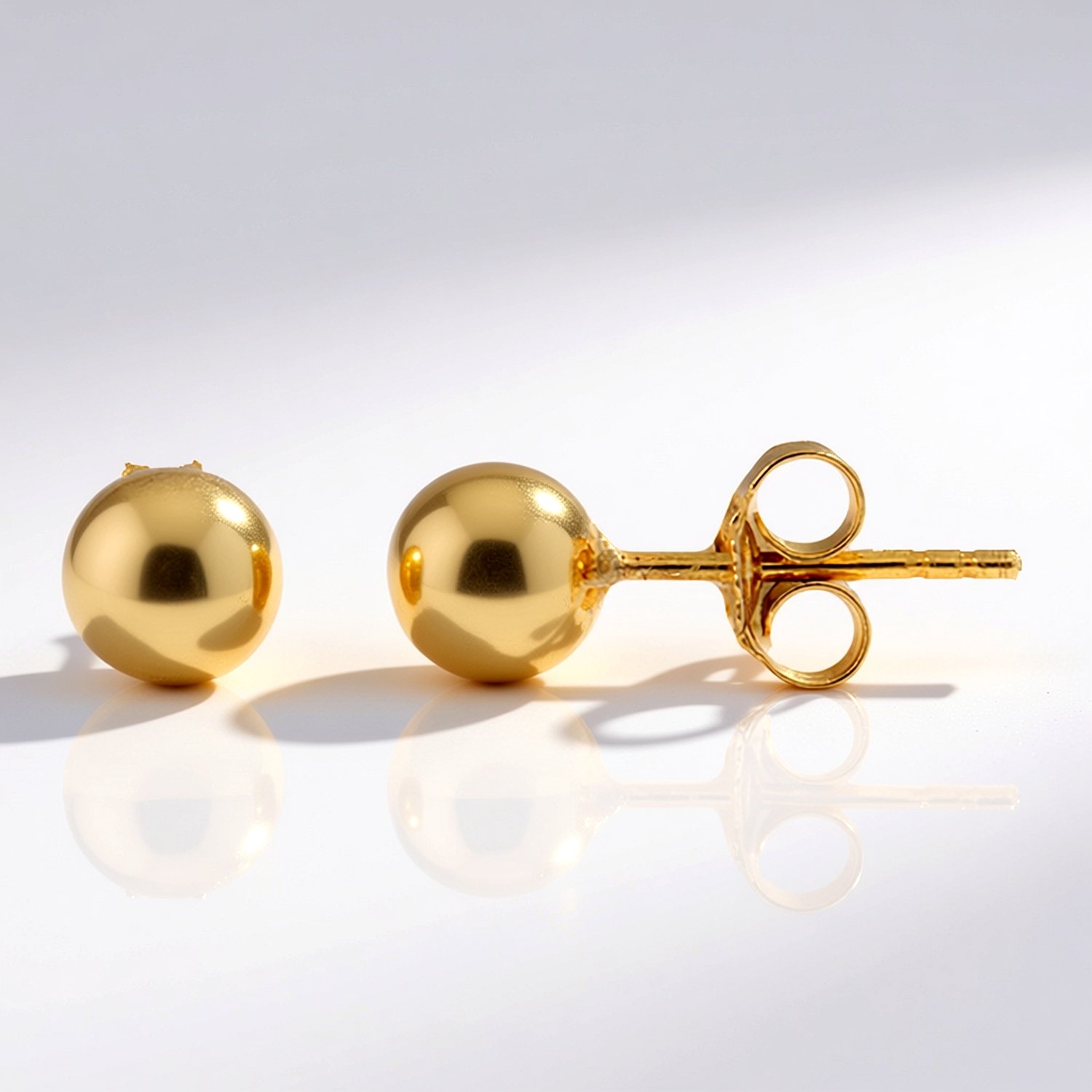 Cavill - Zilveren Oorbellen 925 Sterling Zilver - Vergulde Kleine Ronde Oorstekers 6 mm - Minimalistisch & Hypoallergeen Dames Sieraad