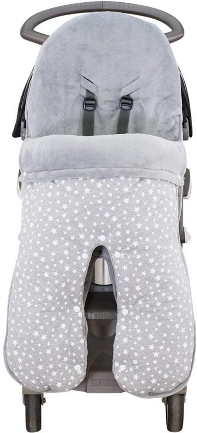 Voetenzak voor kinderwagen - Winterzak voor baby - Baby warm houden - Met fleecevoering - 110 cm - Wit Ster