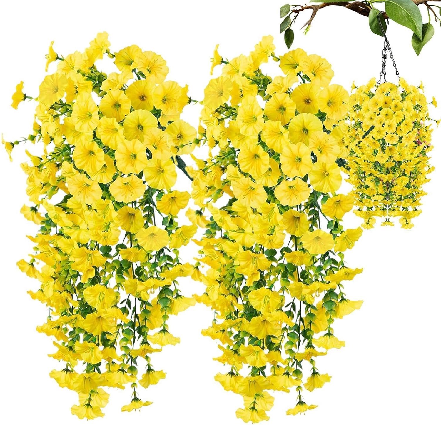 Kunstbloemen, realistische petunia's, 2 stuks, kunstbloemen voor decoratie