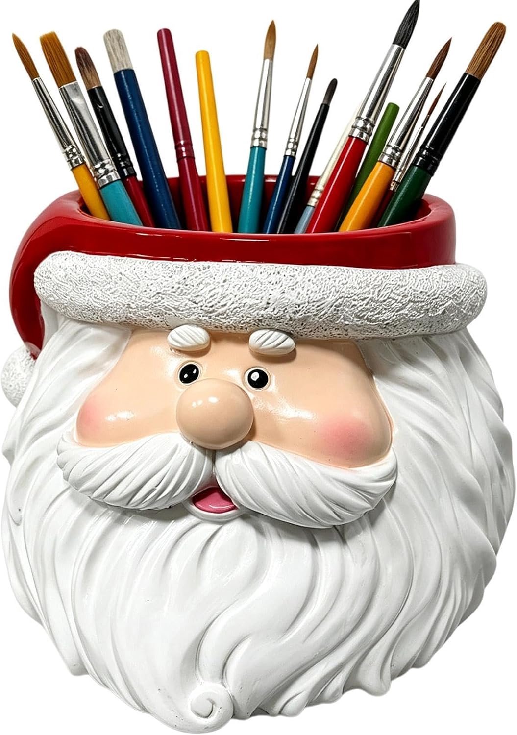 Schattige kerstvaas met kerstman
