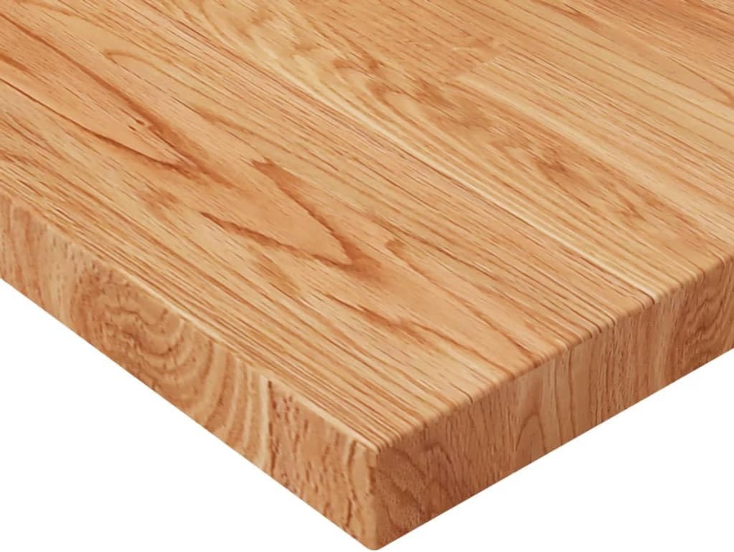 Vierkant massief houten plaat eikenplaat houten plaat vervangende tafelblad 50 x 50 x 4 cm (l x b x d) massief eikenhout met lazuur lichtbruin