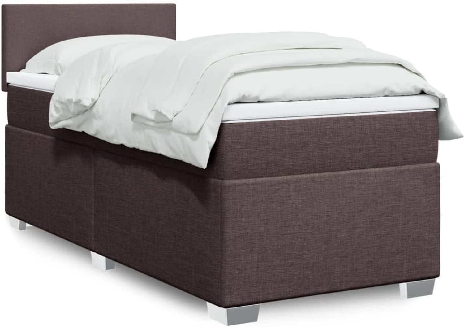 Boxspringbed met pocketvering donkerbruin 90x190 cm