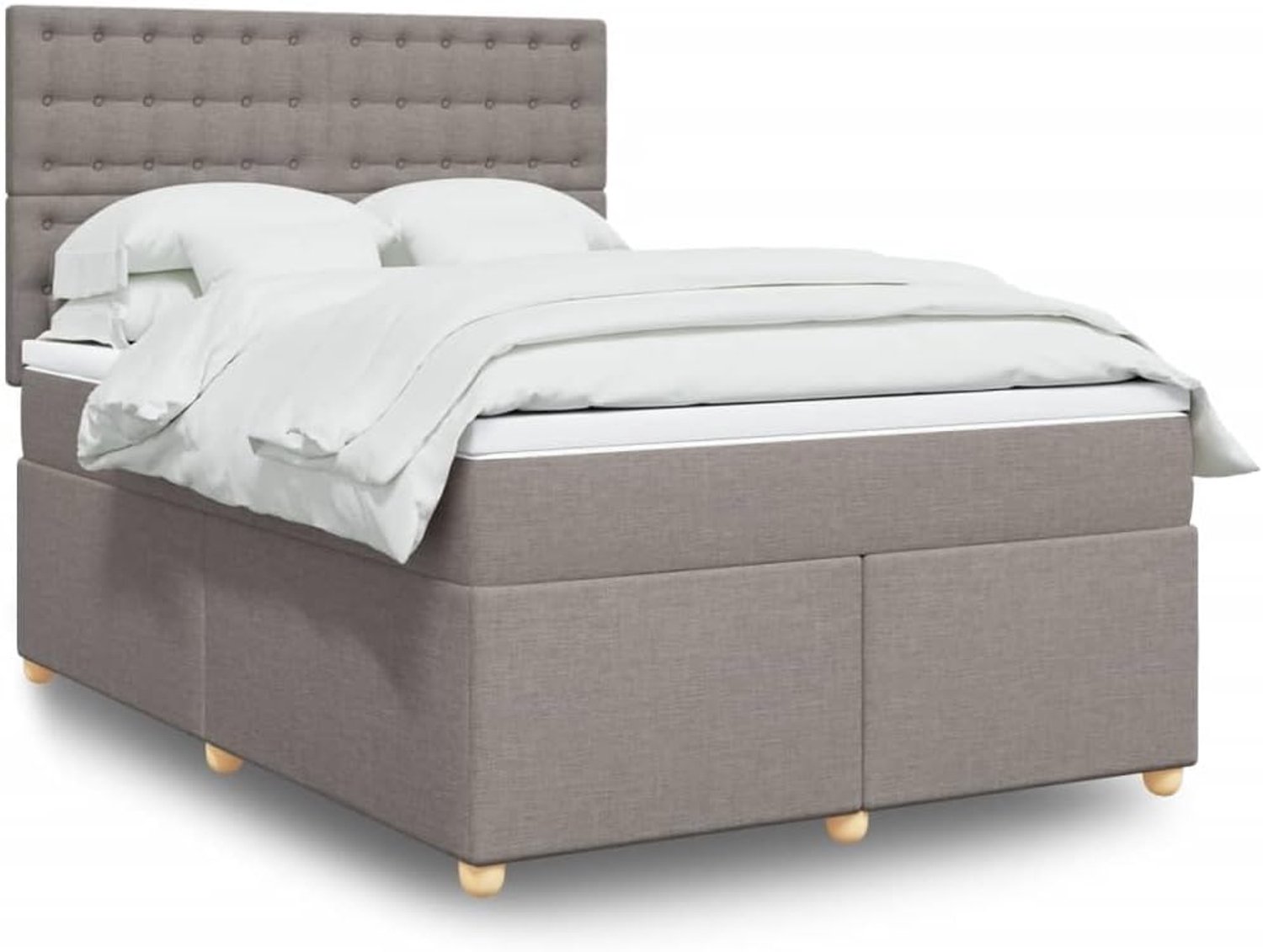 Polyesterweefsel pocketvering matras taupe 140x190 cm