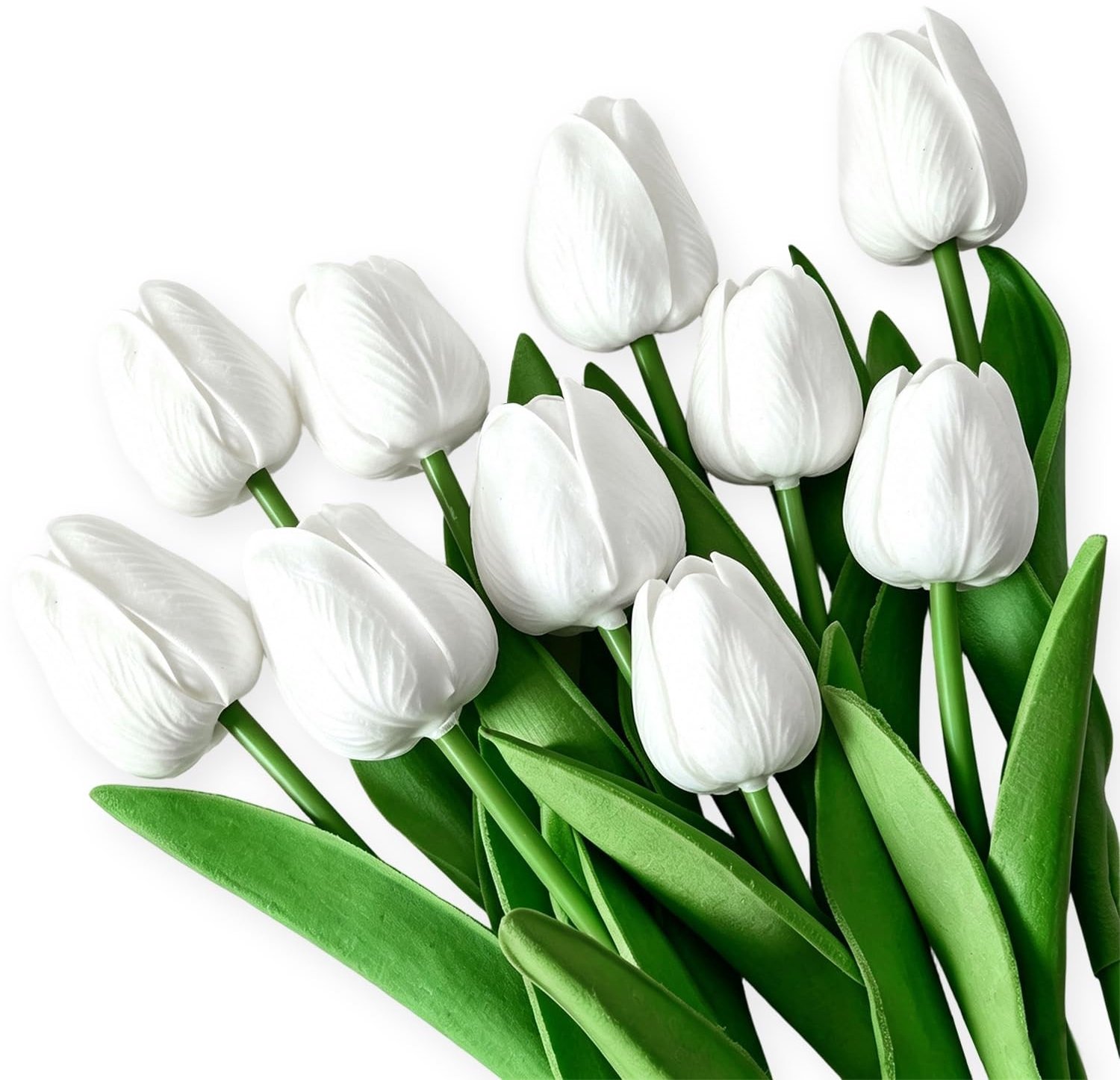 Set van 10 Witte Kunsttulpen voor Decoratie