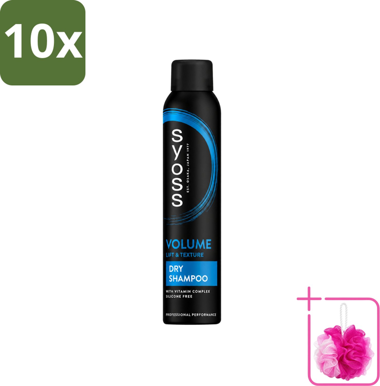 10 x SYOSS - Volume Droogshampoo - Shampoo - Voor Volumeboost - 200ml - Bulkverpakking - Volume droogshampoo - Douchemop - Fris haar