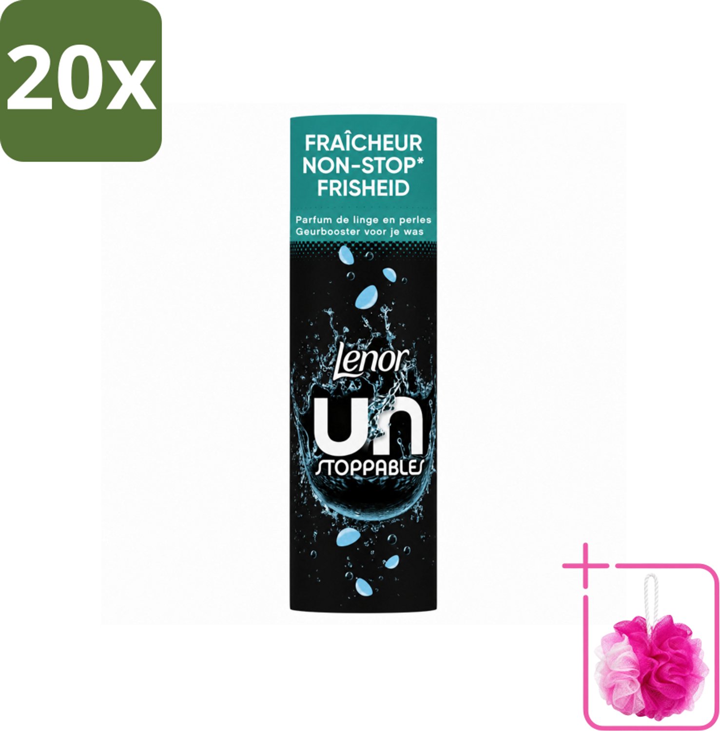 20 x Lenor Unstoppables - Geurbooster - Fris - Non-Stop Frisheid - 19 Wasbeurten - Bulkverpakking - Geurbooster - Douchemop - Frisheid