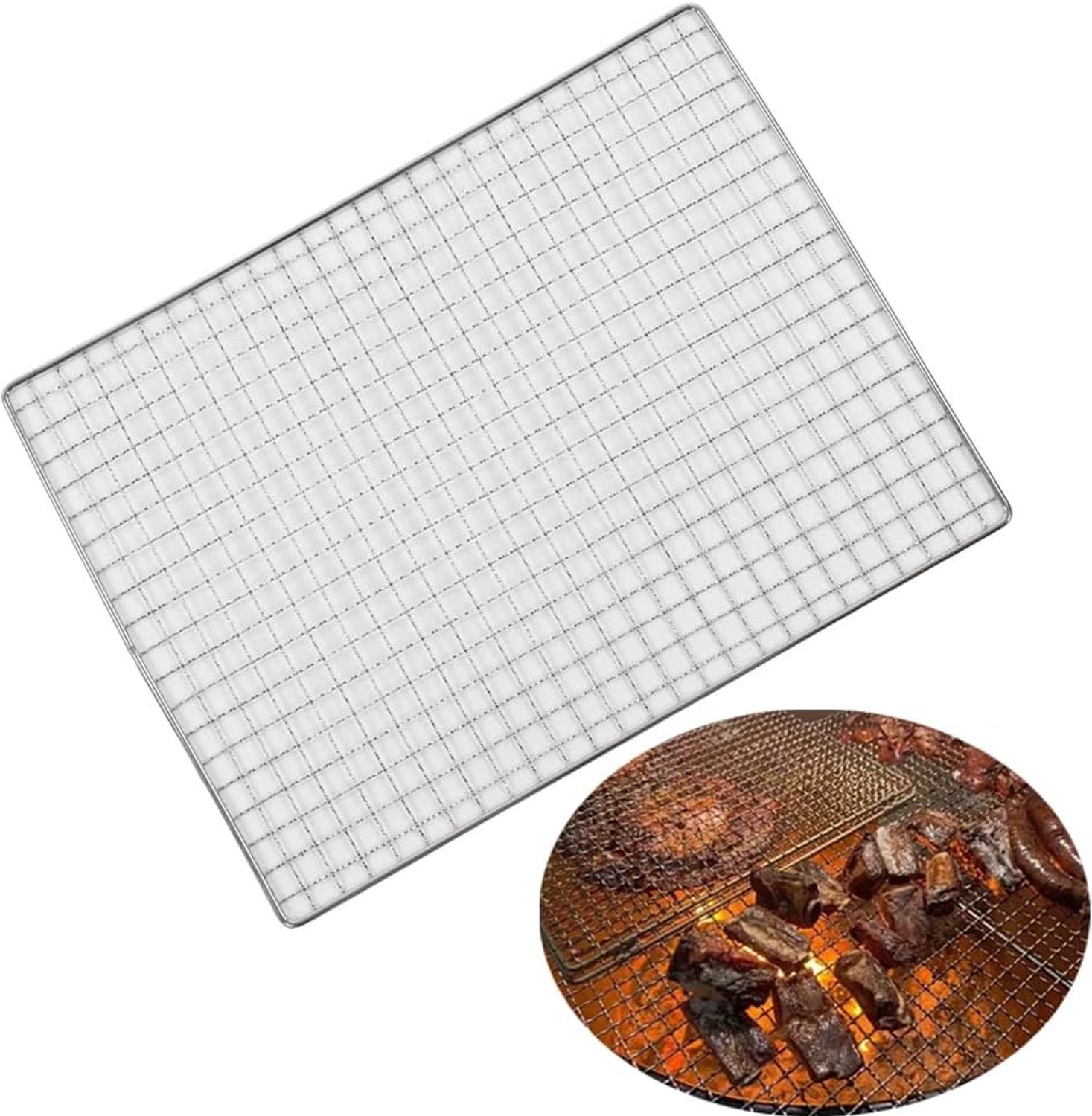 Grillgaas, herbruikbare en duurzame BBQ-kookplaatvoering Werkt op gas-houtskoolpelletgrill, zelfs verwarming Gemakkelijk schoon te maken, 13,8 "x 10,5" x 0,2 "