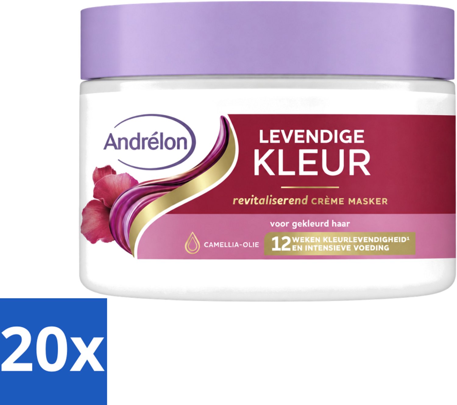 20 x Andrélon – Crème Haarmasker – Levendige Kleur – 300 ml - Voordeelverpakking - 20 stuks