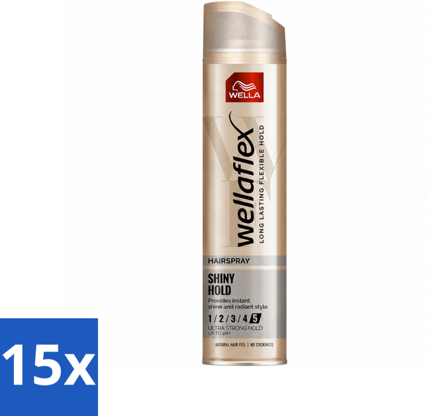 15 x Wella – Flex Shine Ultra Strong – Haarspray – 250 ml - Voordeelverpakking - 15 stuks