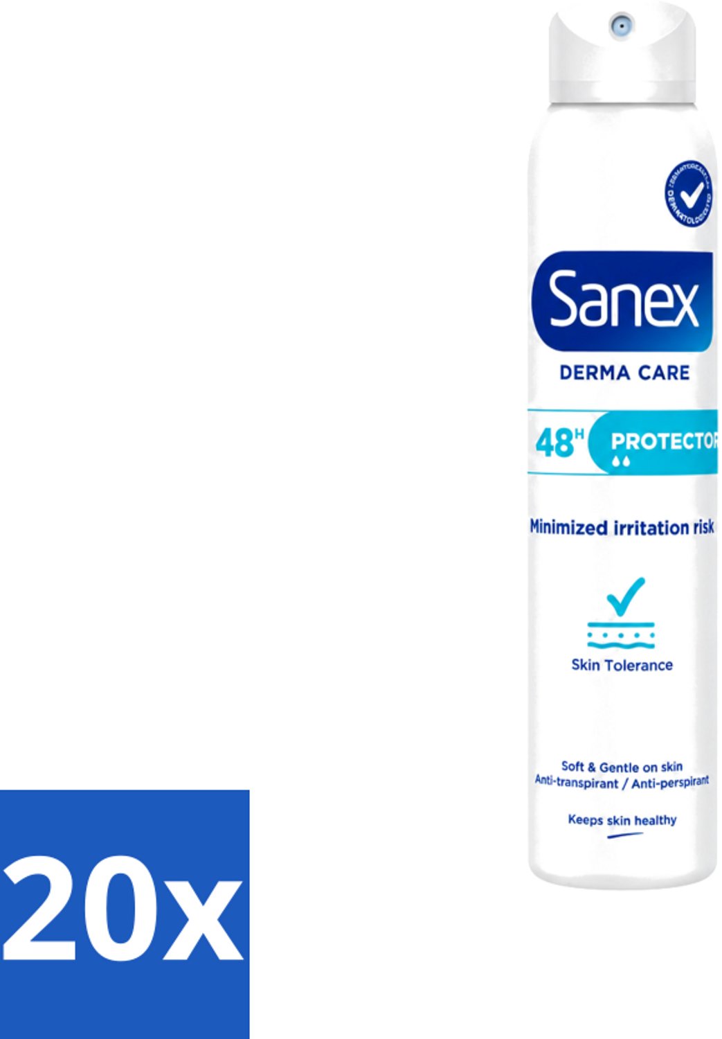 20 x Sanex – Deodorant Spray – Dermo Protector – 200 ml - Voordeelverpakking - 20 stuks