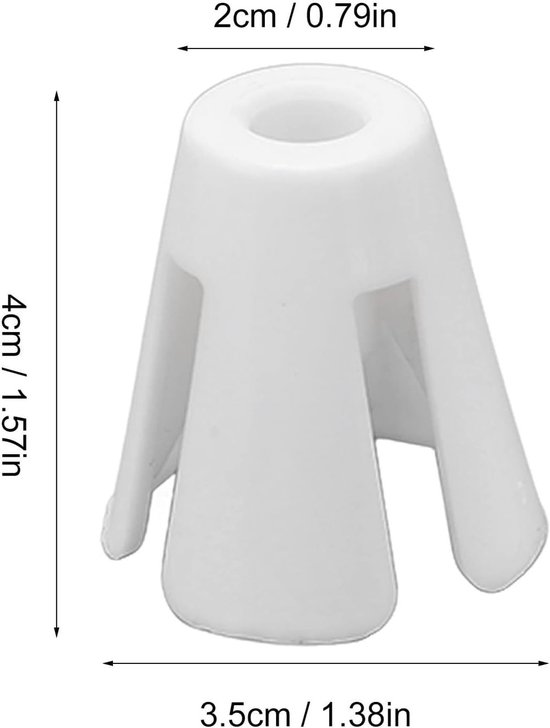 10 Stuks Witte Plastic Spoelhouders voor Naaigaren - Lichtgewicht Accessoires voor Industriële Naaimachines, Perfect voor Organisatie en Efficiëntie — afbeelding 2