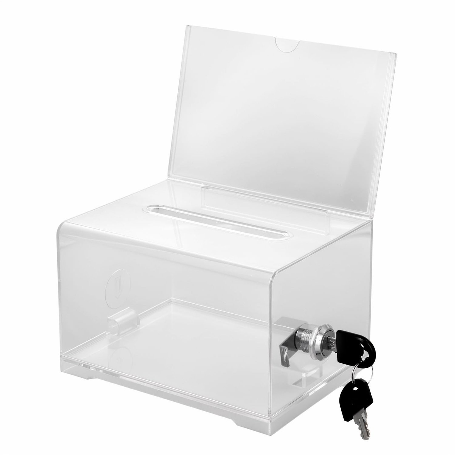 Transparante Suggestiebox met Slot voor Donaties en Opmerkingen