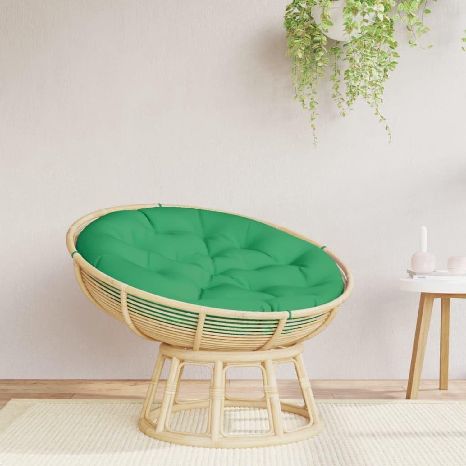 Kussen, diameter 100 x 11 cm, van Oxford-weefsel, waterafstotend, buitenkussen met zachte holle vezelvulling, voor tuinmeubelen en binnen, antislip design