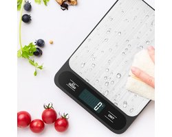 Molea Keukenweegschaal Digitaal - Keukenweegschaal met 6 Eenheden - RVS - 5 kg - Tarra Functie - LCD Display - Compact