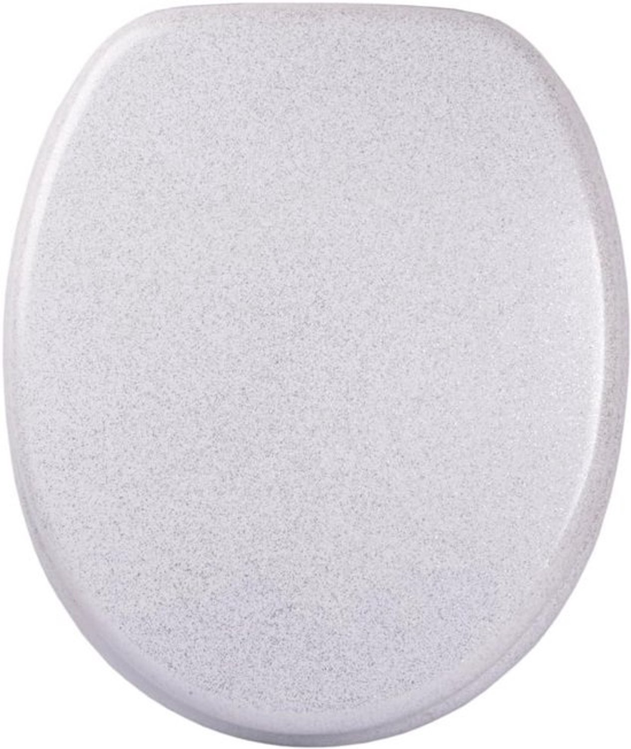 WC-bril - Toiletzitting - Zacht sluitend - Glitterdesign - 47x38 cm - Wit
