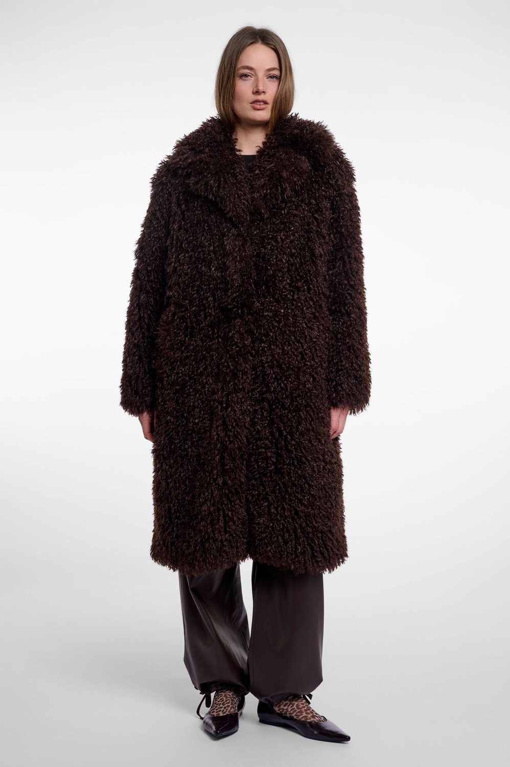 Rino & Pelle Jassen Lias long coat Coffee Roast