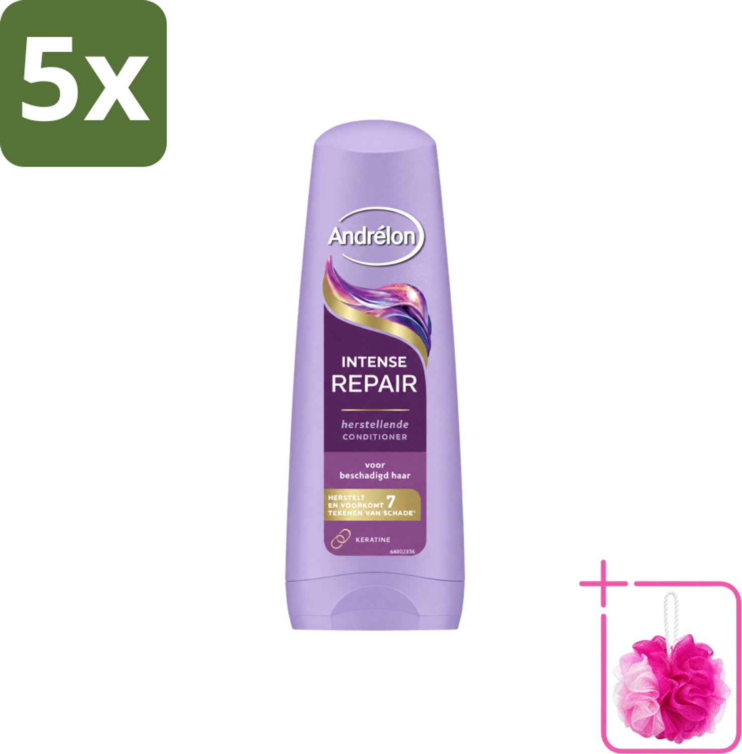 5 x Andrélon – Conditioner – Intense Repair – 200 ml - Bulkverpakking - Haar herstellen - Douchemop - Haar beschermen