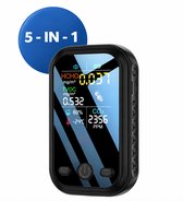 Heuts Goods - CO2 meter 5 in 1 - Hygrometer - Hygrometer binnen - CO2 Melder - Luchtvochtigheidsmeter - Co2 meter binnen - Zwart