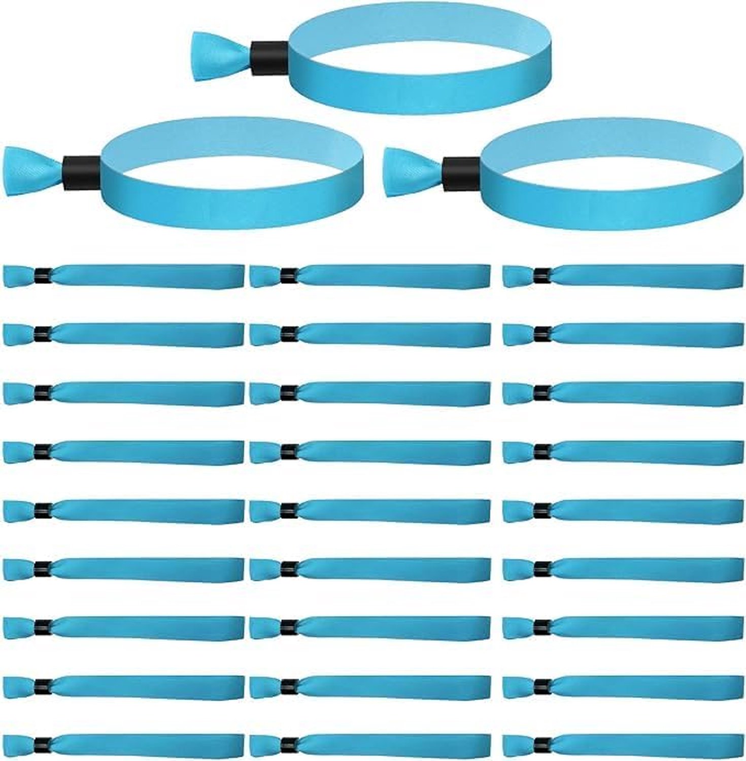 40 stuks stoffen inlaatbanden, stoffen armbanden, toegangsarmbanden, feestbanden voor verjaardag, bruiloft, feest, evenementenbanden voor concerten, tentoonstelling, bal, bioscoop (blauw)