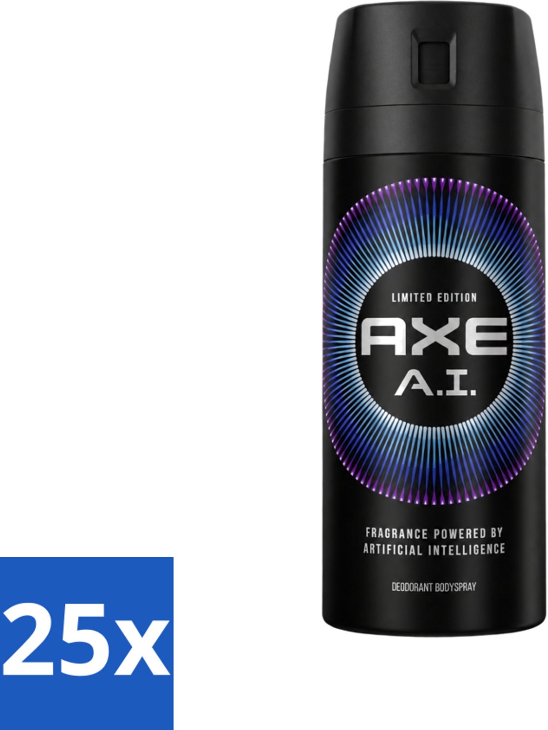 25 x Axe - Limited Edition - Deodorant Bodyspray - A.I. - 150 ml - Voordeelverpakking - 25 stuks