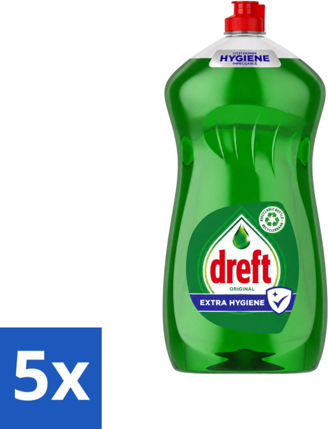 5 x Dreft Original - Vloeibaar Afwasmiddel - Extra Hygiëne - 1.2 L - Voordeelverpakking - 5 stuks