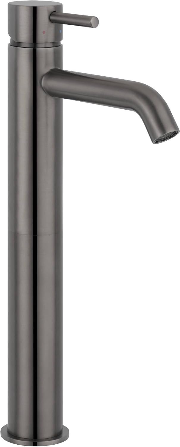 Verhoogde wastafelkraan gunmetal