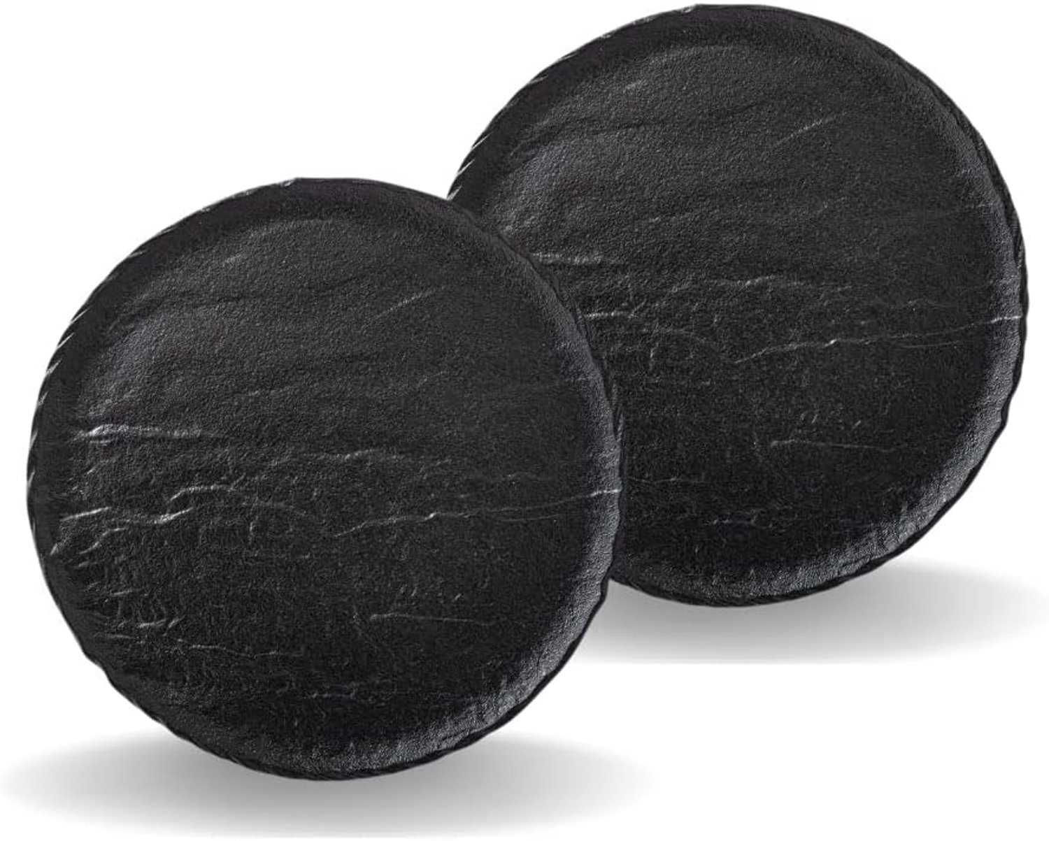 Wilmax Rond Bord 25 cm 2 stuks SlateStone Zwart WL-661126/A2