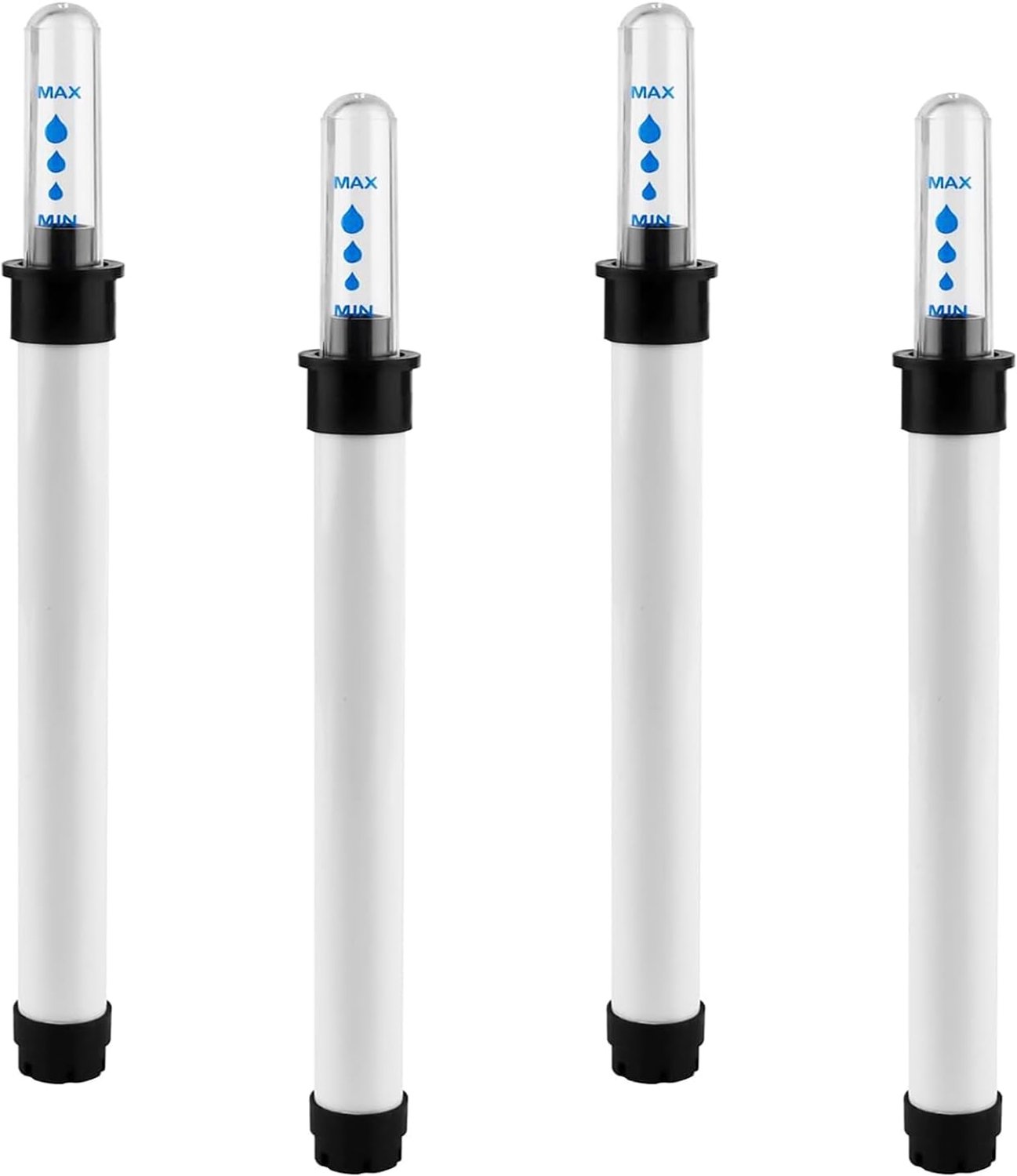 4 stuks waterpeilindicatoren voor planten, 20 cm, waterniveau-indicator, kunststof, praktische kamerplanten, waterniveau-indicator, hydrocultuur voor bloembakken, potplanten
