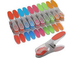 20 Stuks Kleerhangers met Antislip Siliconen, Kleurrijk & Weerbestendig