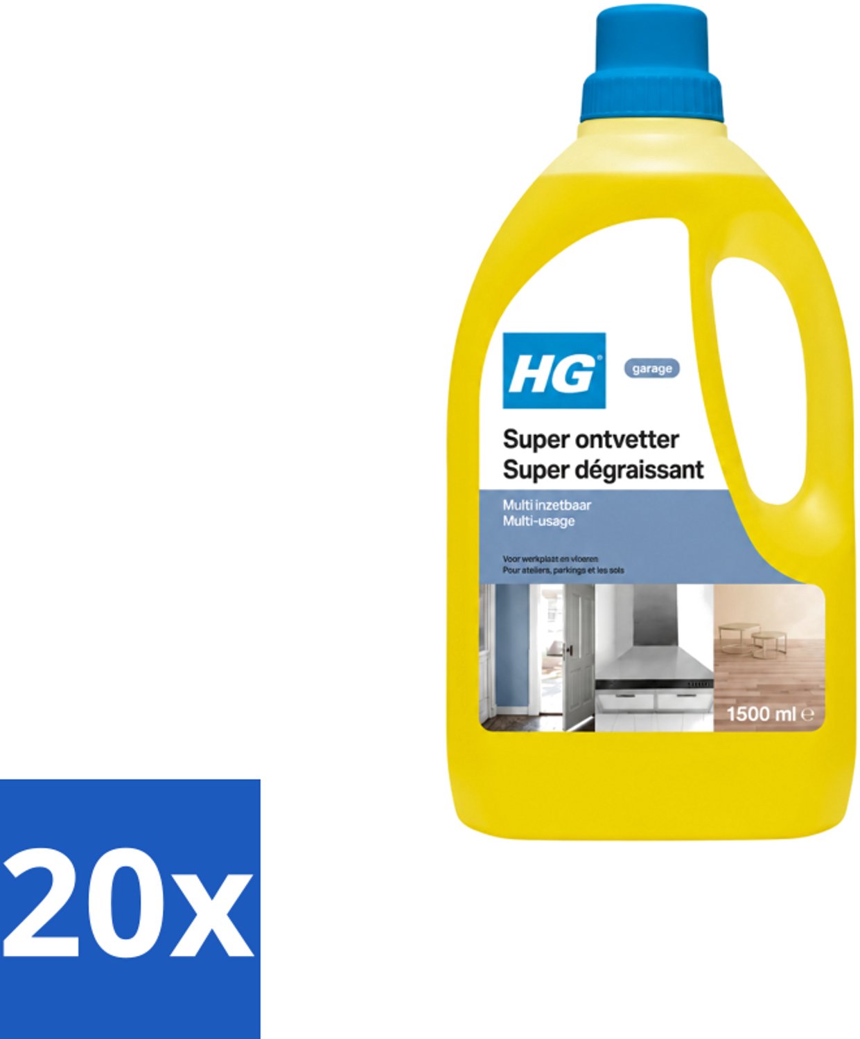 20 x HG - Super Ontvetter - 1,5 L - Voordeelverpakking - 20 stuks