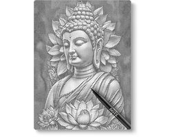 Buddha - Dot Painting | 40x50cm | Dot painting | Oh My Dotz | Dots stippen | Diamond painting & Schilderen op nummer alternatief | Happy hobby
