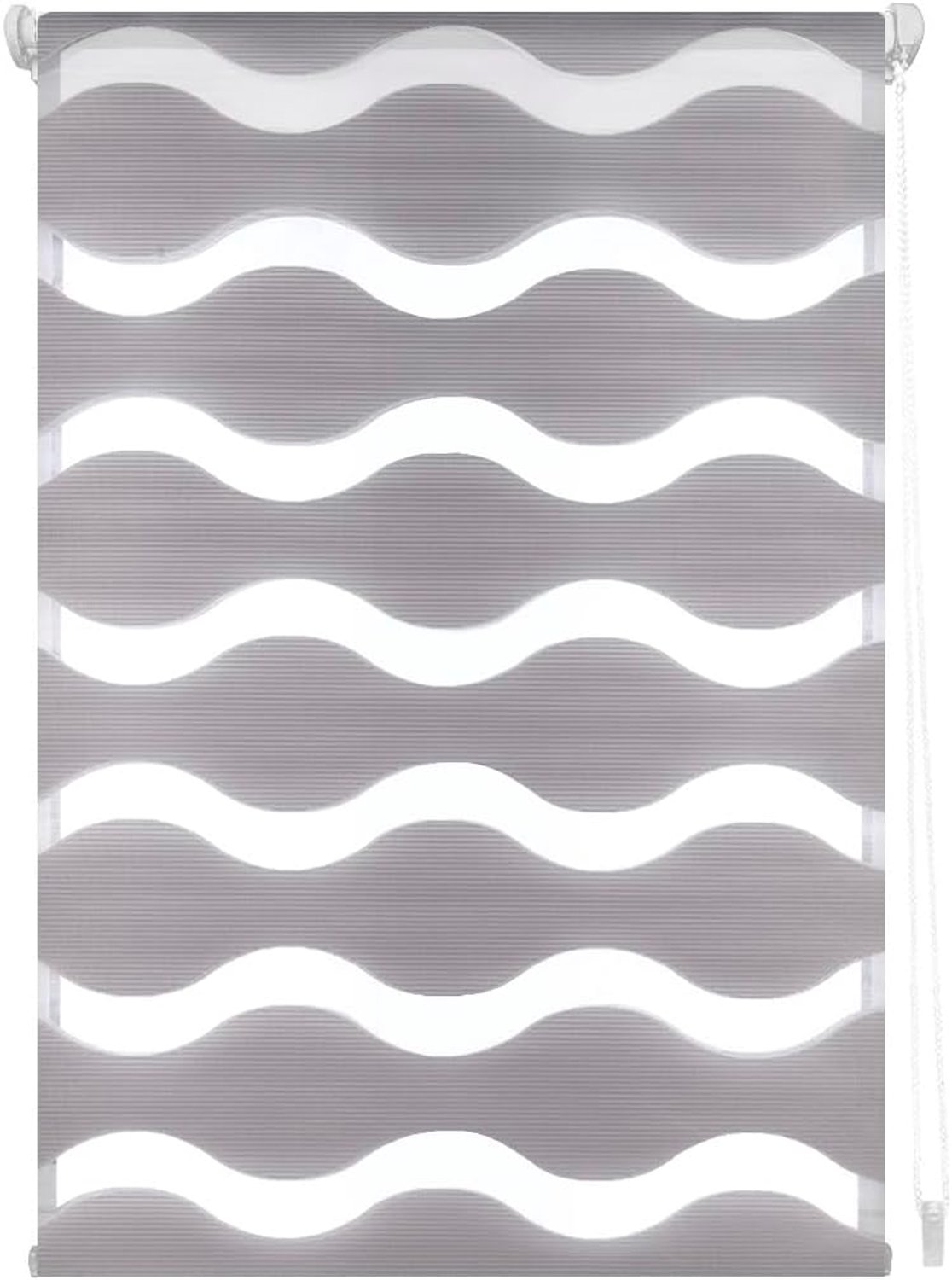 Rolgordijn voor nacht en dag, zonder gereedschap en zonder boren, afmetingen: breedte 72 x lengte 150 cm, afmetingen stof: 69 x 145 cm, zilverkleurige jaloezieën, rolgordijnen