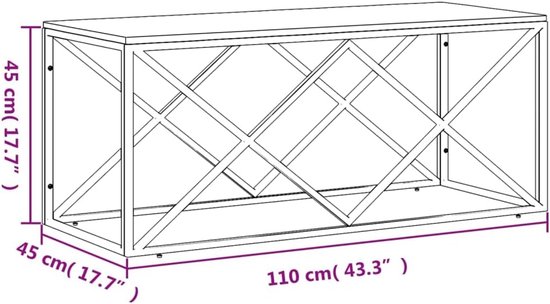Bijzettafel, woonkamertafel, koffietafel, banktafel, telefoontafel, roestvrij staal en oud hout, massief hout — afbeelding 2