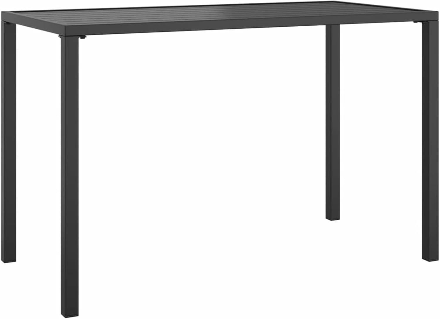 Tuintafel, terrastafel, balkontafel, tuinmeubelen, tafels, outdoor, terras, antracietgrijs, 110 x 54 x 70 cm, staal