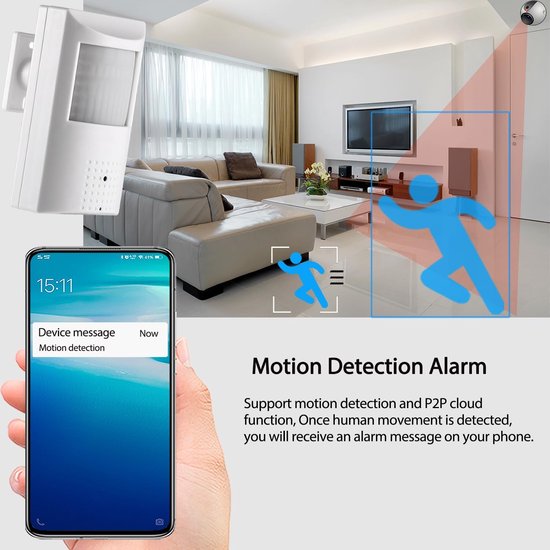 5MP Binnencamera PIR Pinhole Audio 940nm POE IP camera, 3,7 mm Lens IR LED IR Nachtzicht CCTV camera P2P H.265 (IPIR-P-A-HS Wit) — afbeelding 3