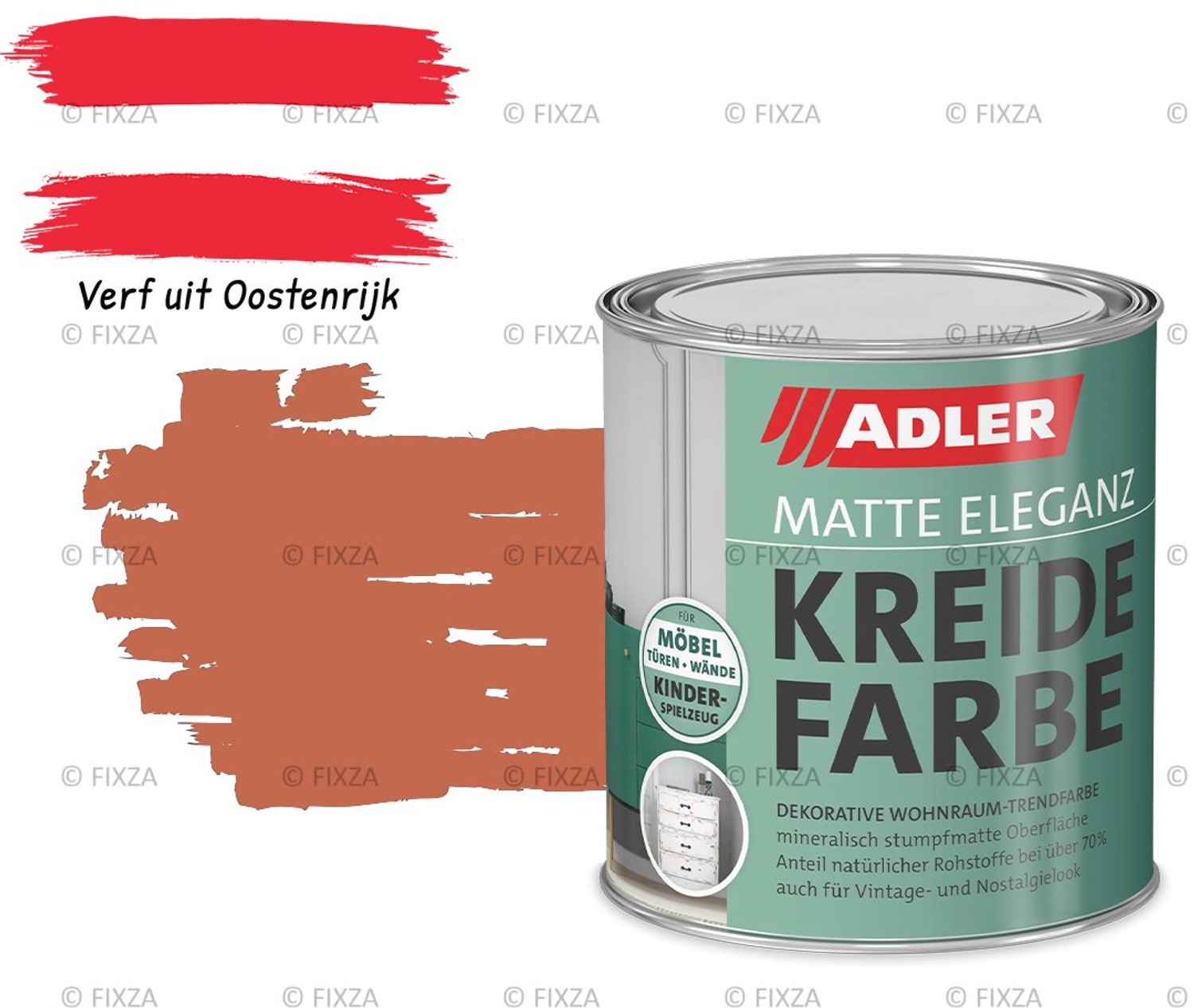 ADLER Vivido Krijtverf – Topoverwinning – Duurzame matte verf voor hout, meubels, deuren, metaal en kunststof – 375 ml