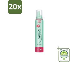 20 x WellaFlex Hold Ultra Strong Mousse - Haarmousse - Langdurige Versteviging - Flexibele Textuur - 200 ml - Grootverpakking - Vaatwasstrips - Haarversteviging - Haar Fixatie - Haar Model - Haar UV Bescherming - Haarborsteling