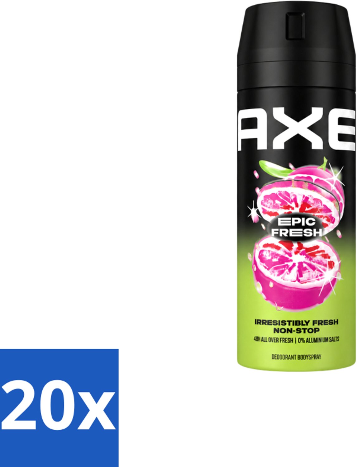 20 x Axe – Deodorant Spray – Epic Fresh – 150 ml - Voordeelverpakking - 20 stuks