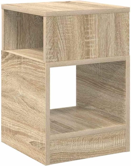 Bijzettafel set van 2 houtmateriaal Sonoma eiken 30,5x30x45 cm — afbeelding 3