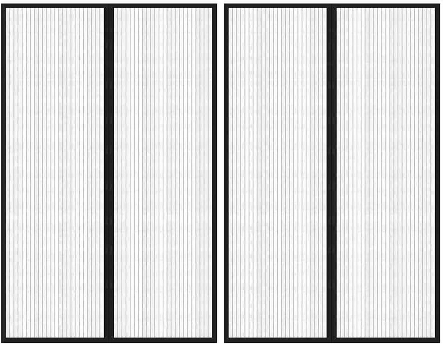 Deurgordijn magnetisch zwart 220x130 cm